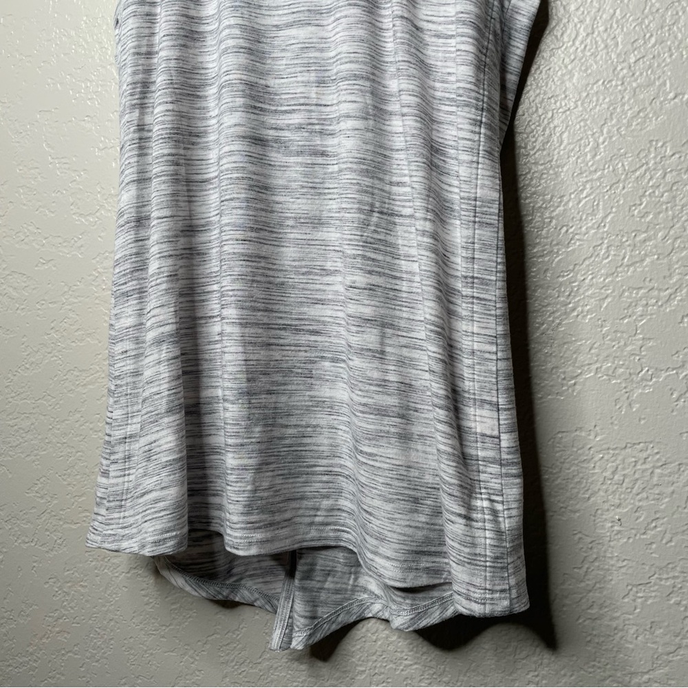 Athleta Essence Spacedye Tie Back Tank Gray Striped Women's Workout Tank Top - Picture 6 of 13